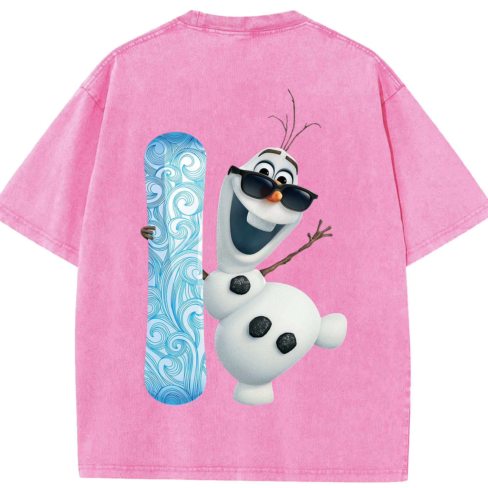 （画像用） アナと雪の女王 アンナ エルサ Frozen Anna Elsa 綿100% ヴィンテージ風 半袖Tシャツ（背面プリント）
